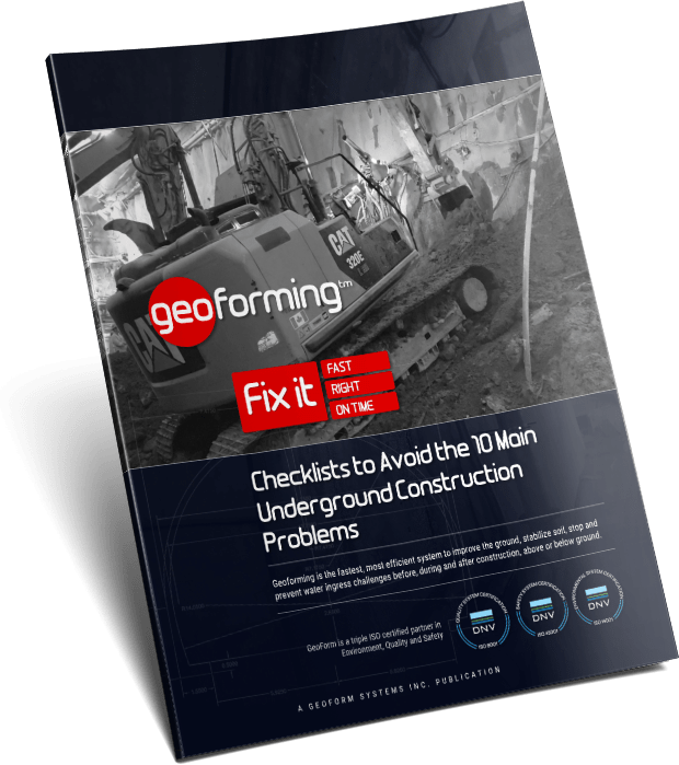 Geoforming - Checklists to Avoid the 10 Main Underground Construction Problems